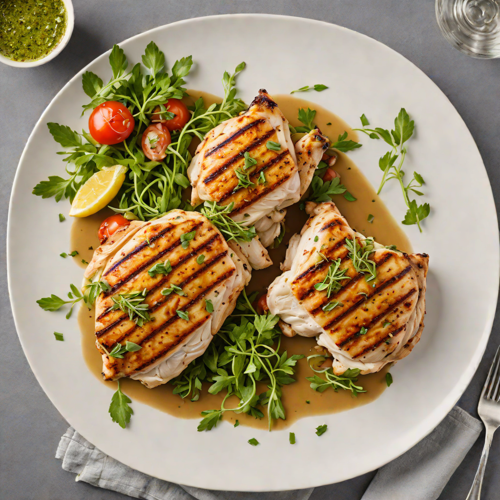 Grilled Omaha-Style Streetcar Chicken with Herb Vinaigrette