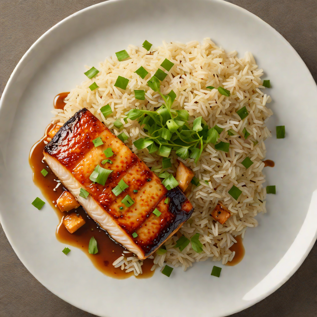 Seared Miso-Glazed Black Cod with Scallion Rice