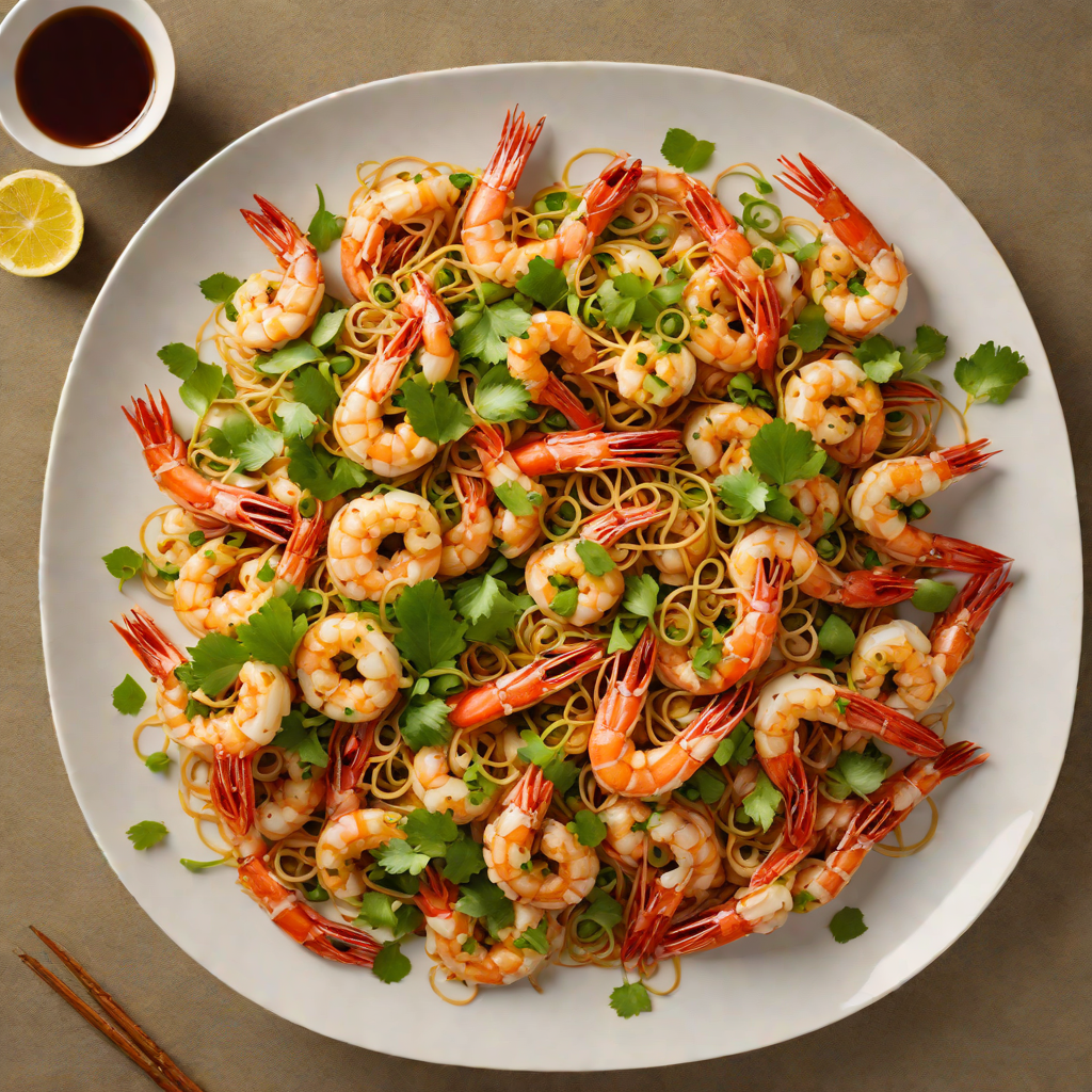 Stir-Fried Zhejiang River Shrimp with Ginger and Scallions