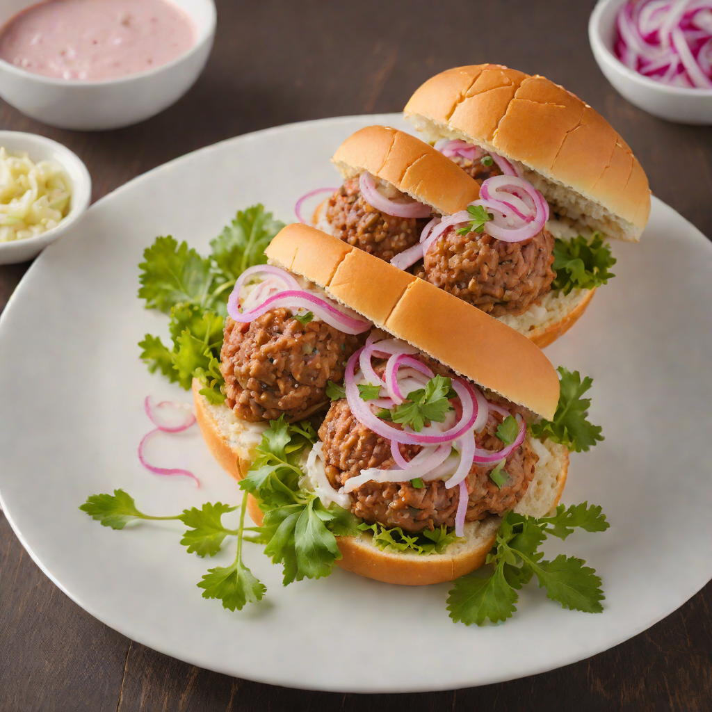 South Minneapolis-Inspired Turkey Meatball Sandwich with Pickled Onions