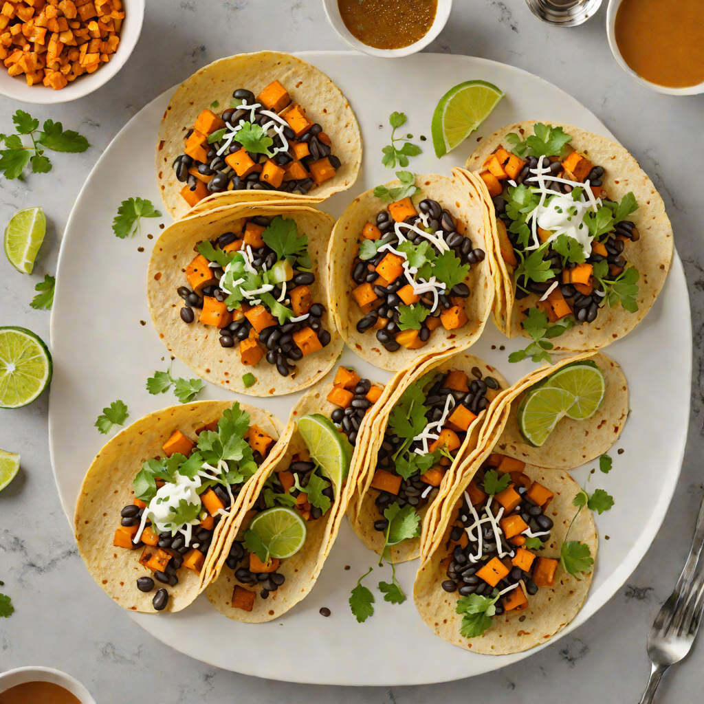 Honey-Spiced Sweet Potato and Black Bean Tacos