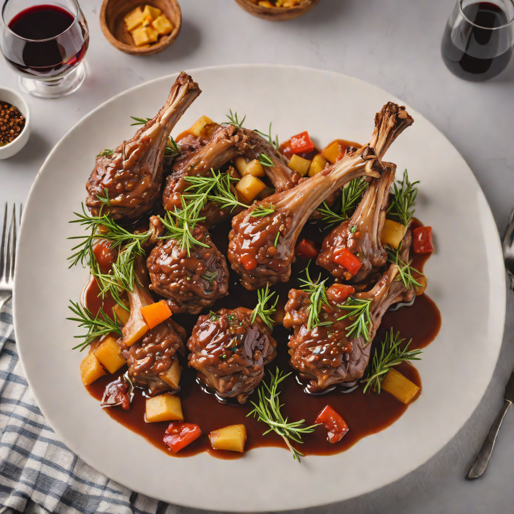 Braising Lamb Shanks with Red Wine and Rosemary