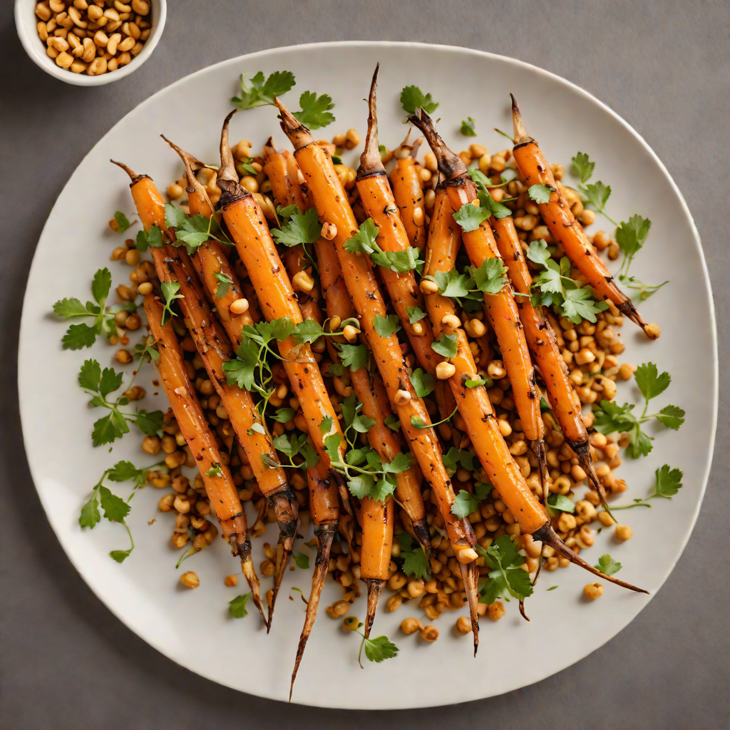 Harissa-Roasted Carrots with Toasted Chickpeas