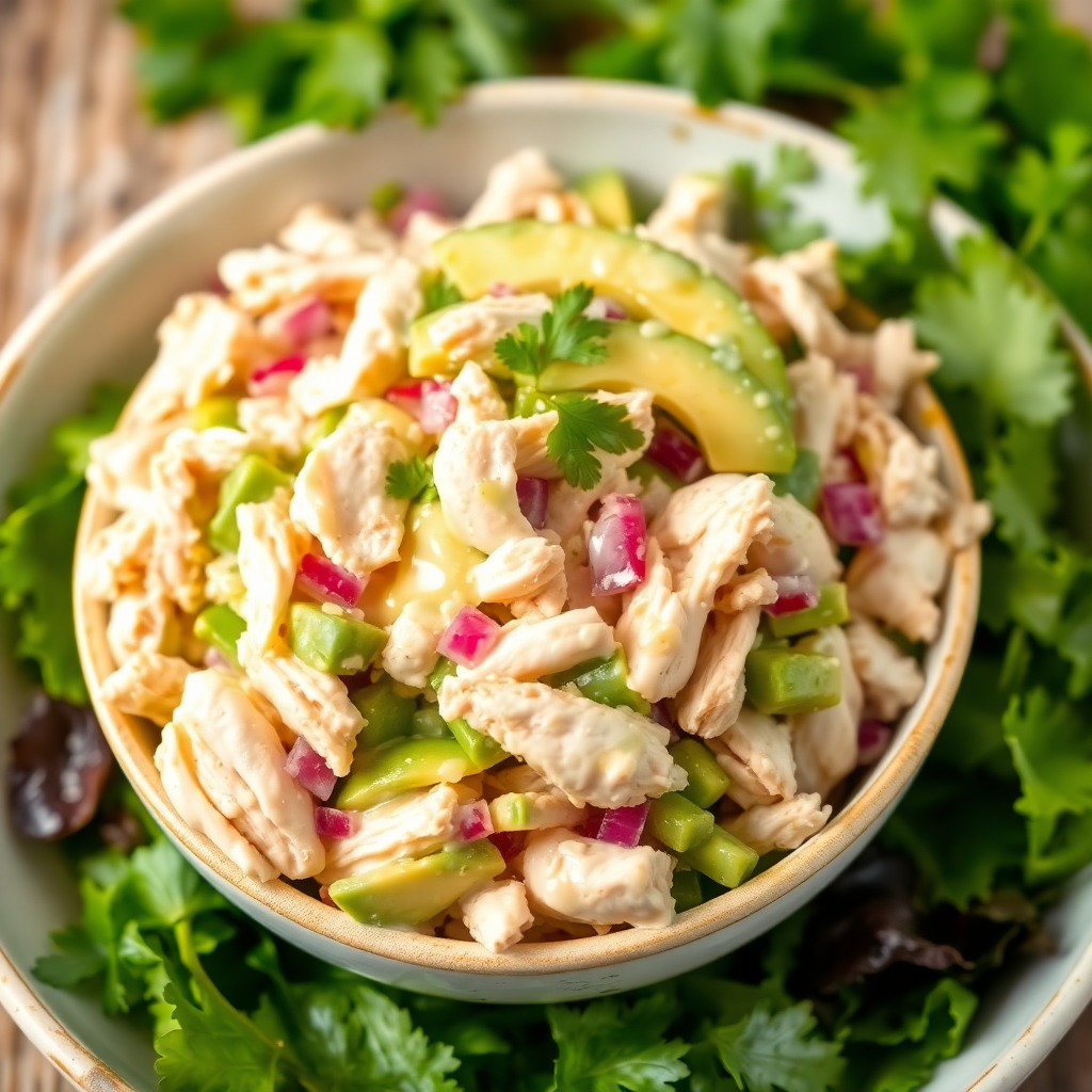 Turmeric Chicken Salad with Avocado