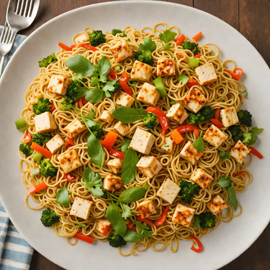 Quick Stir-Fried Asian Noodles with Tofu and Vegetables