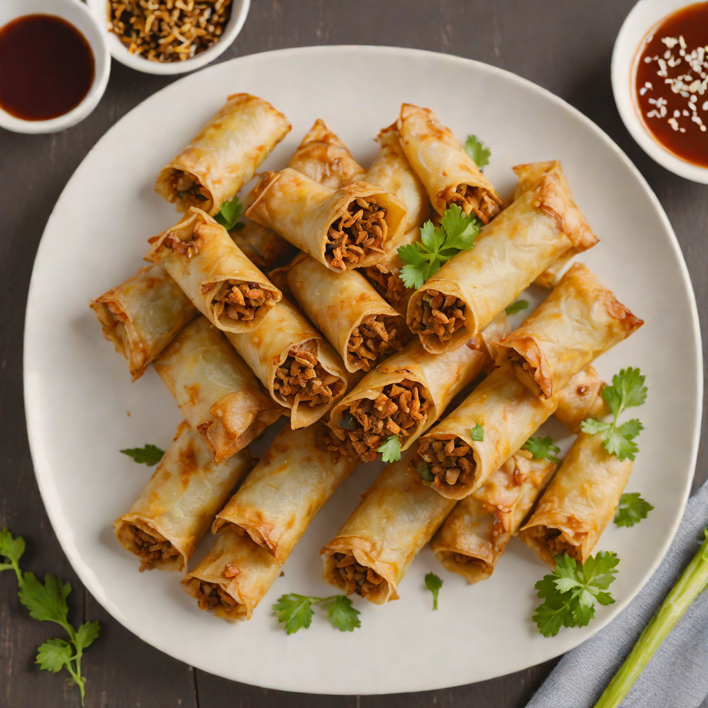 Pan-Fried Lumpia with Garlic-Spiced Ground Pork Filling