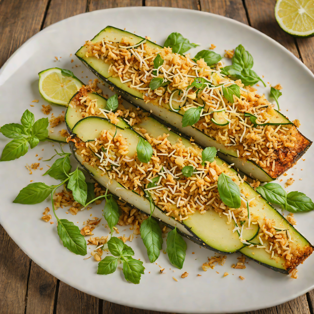 Baked Italian-Style Zucchini Parmesan with Garlic Breadcrumbs