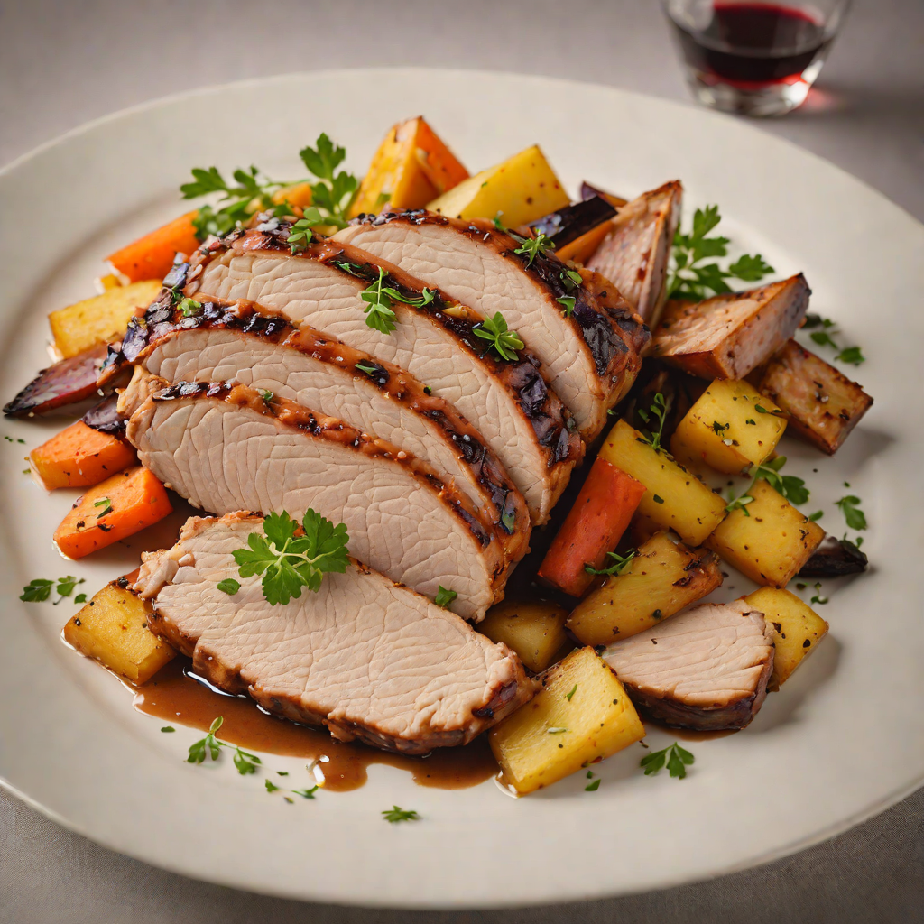 Northern Maple-Glazed Roast Pork with Root Vegetables