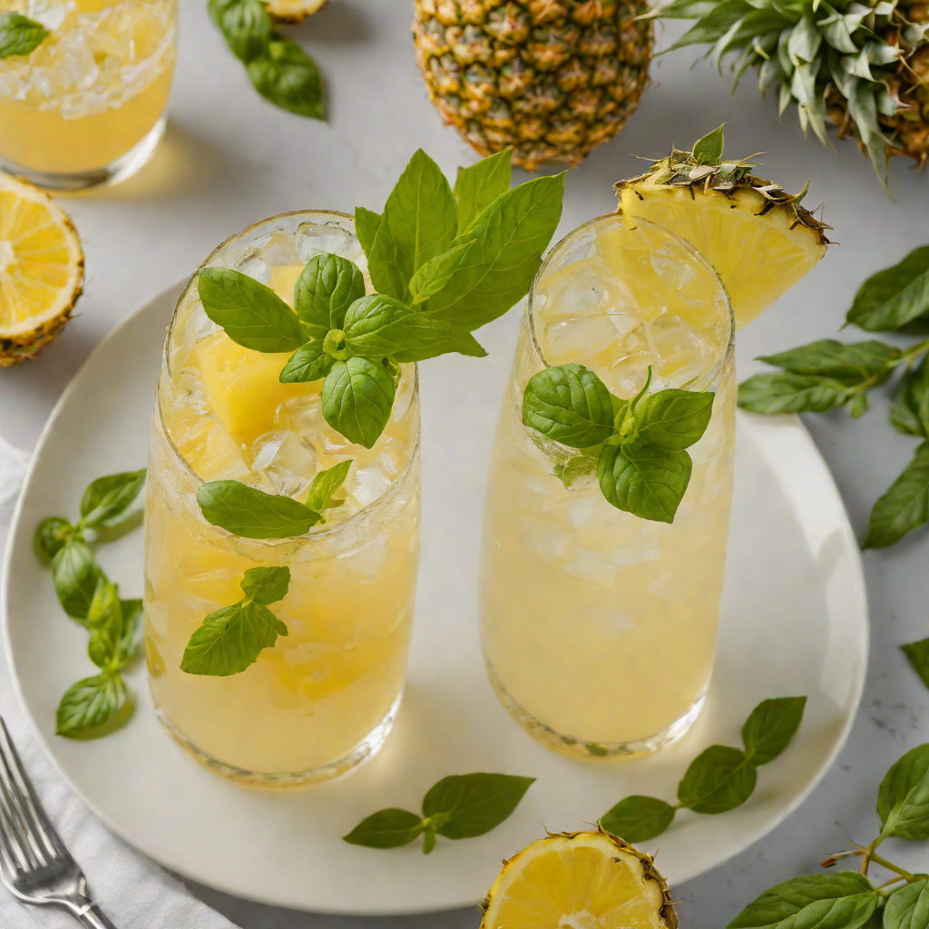 Pineapple-Basil Tequila Cooler