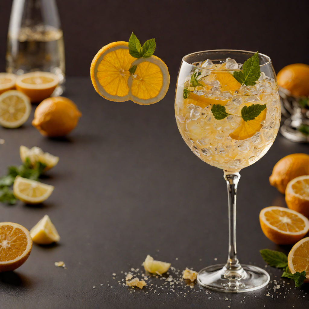 Citrus-Ginger Infused Sparkling Cocktail