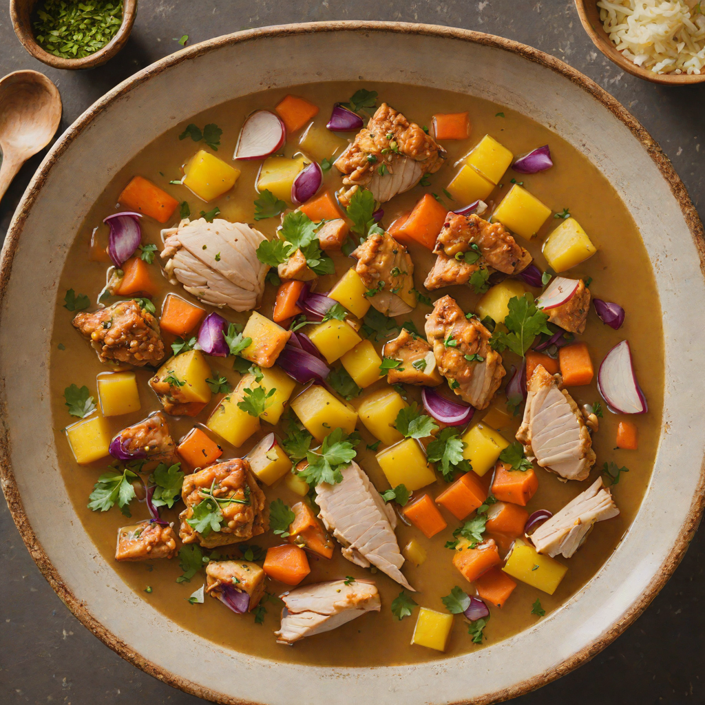 Dominican-Style Sancocho with Root Vegetables and Chicken