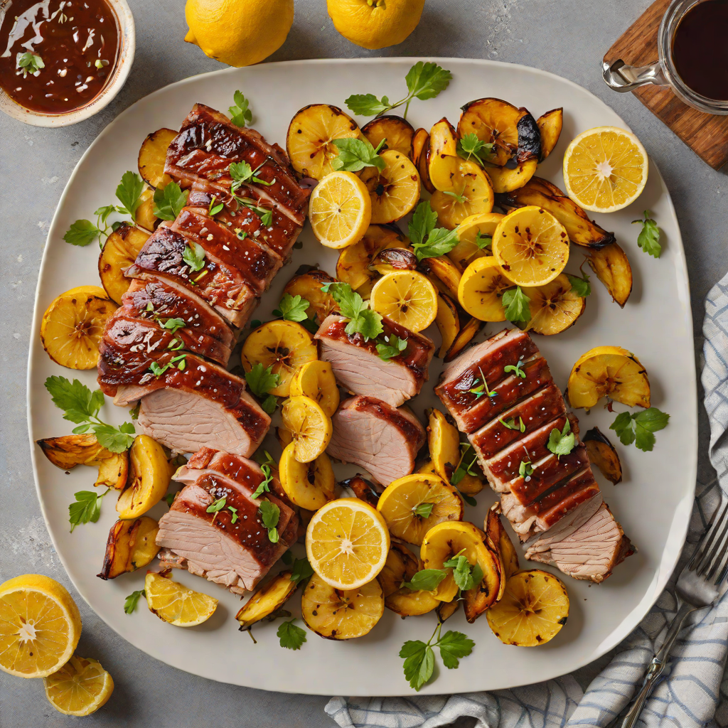 Sheet Pan Citrus-Honey Glazed Pork with Plantains