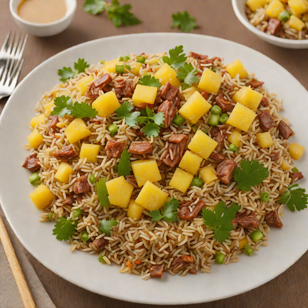 Sautéed Bagoong Fried Rice with Pork and Pineapple