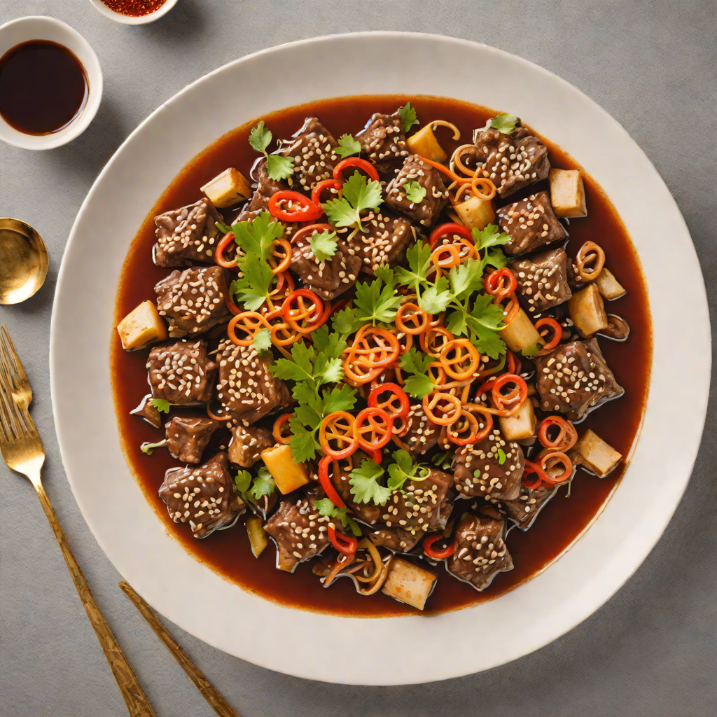 Hunan-Style Braised Beef with Chili and Lotus Root