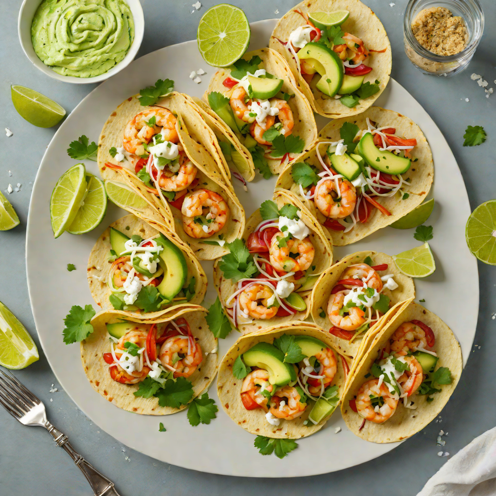 Honey-Lime Shrimp Tacos with Avocado Crema
