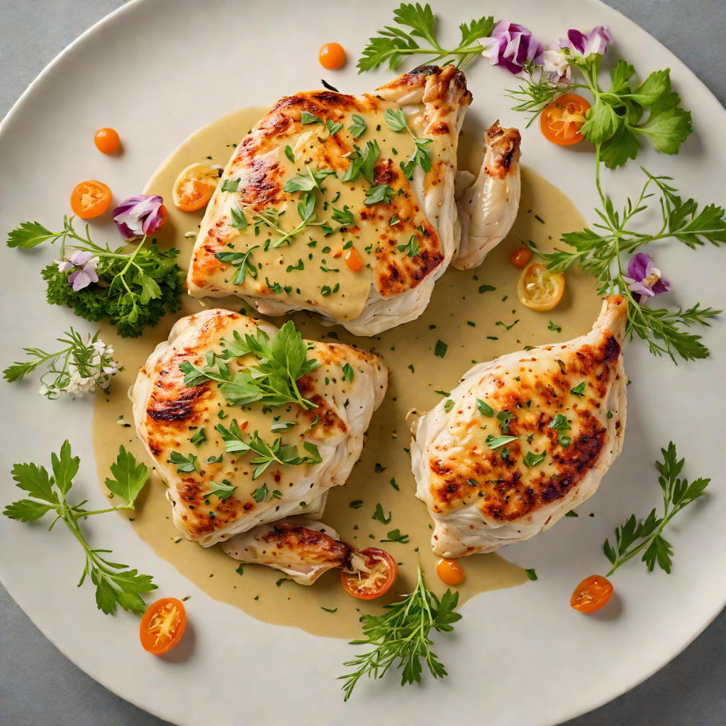 Pan-Seared Chicken with Floral Park Herb Sauce