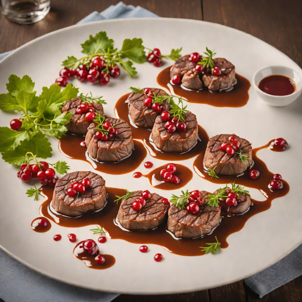 Slow-Roasted Kangaroo Medallions with Pepperberry Sauce