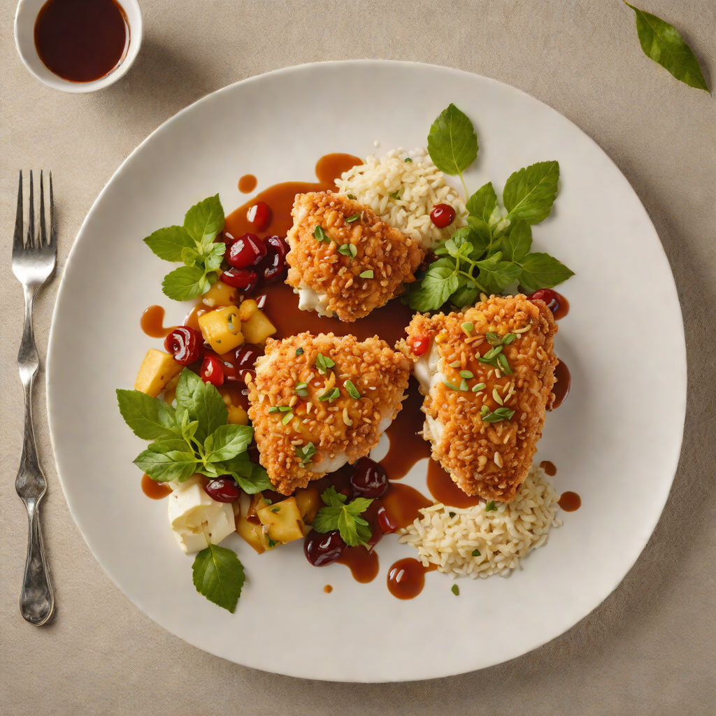 Macadamia-Crusted Chicken with Quandong Glaze
