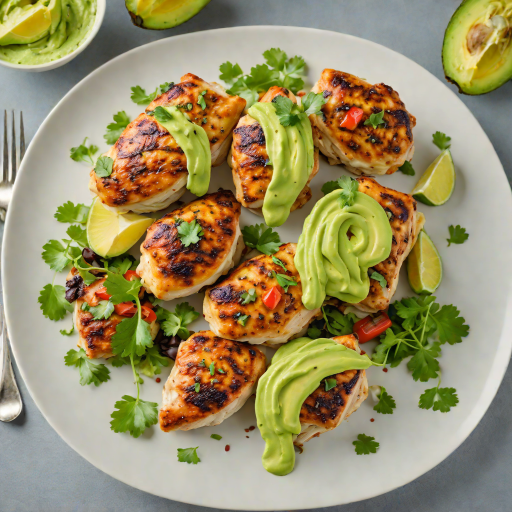Pan-Seared Chicken Thighs with Avocado Cilantro Cream