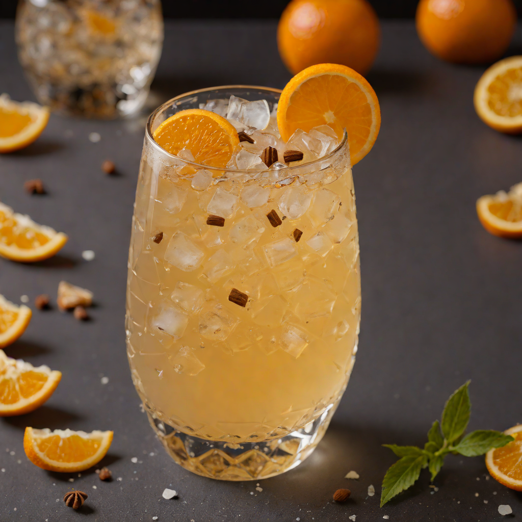 Spiced Orange and Vanilla Bourbon Fizz