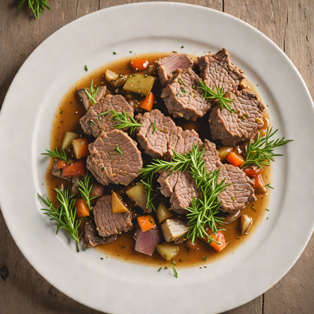 Slow-Cooked Lamb with Garlic, Rosemary, and Greek Spices