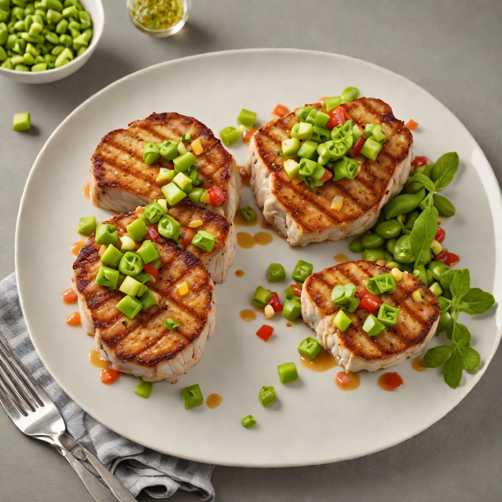 Pan-Seared Pork Chops with Broad Bean Salsa