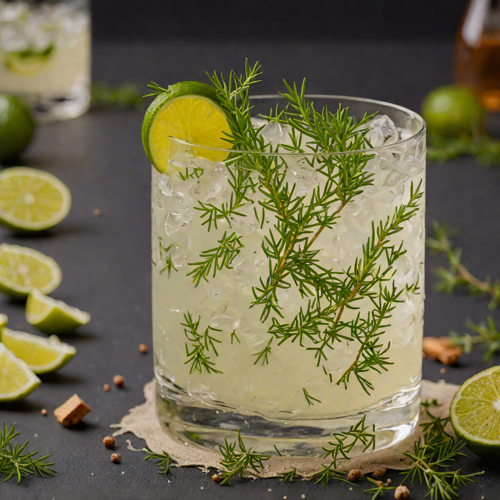 Herb-Infused Gin Fizz with Thyme
