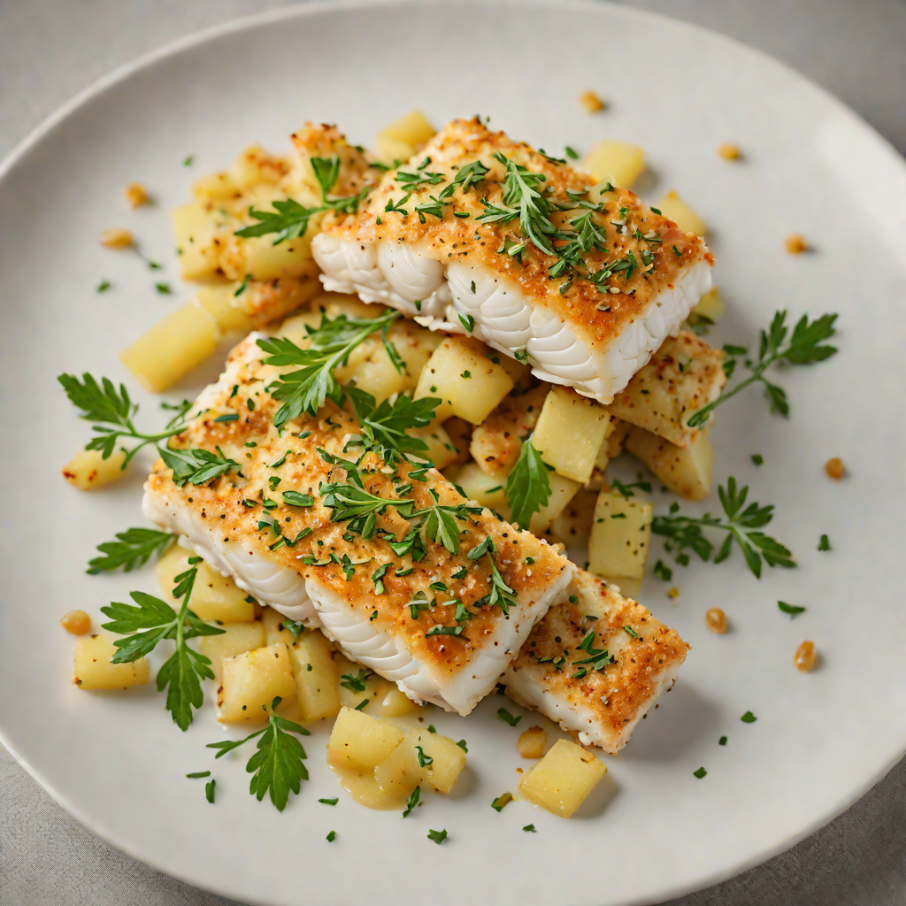 Pan-Fried Cod with Herb and Garlic Crust