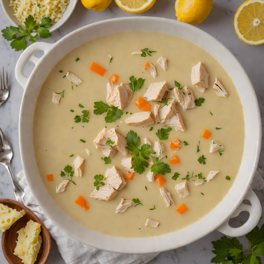 Slow-Simmered Greek Avgolemono Chicken Soup