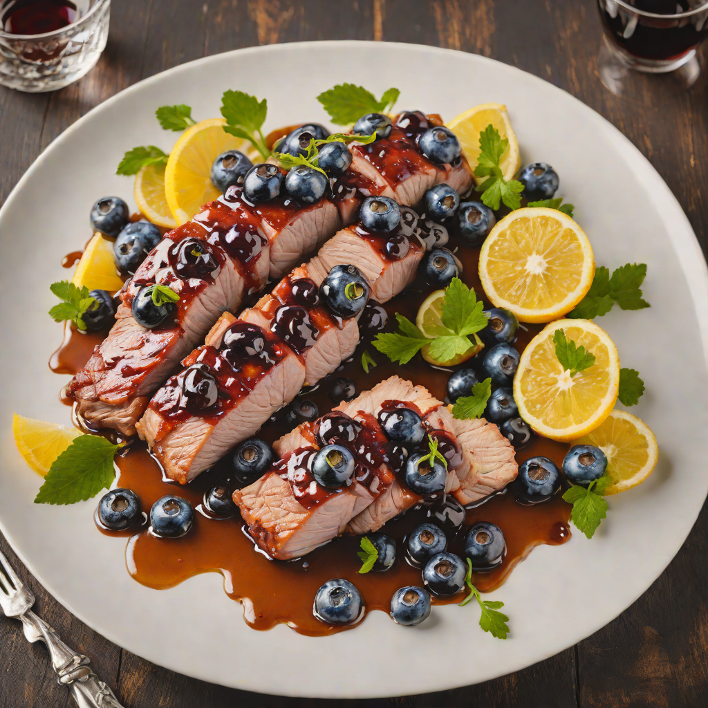 Blueberry and Lemon Glazed Pork Tenderloin