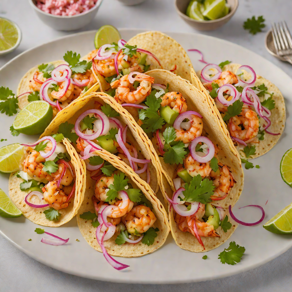 Smoky Firecracker Shrimp Tacos with Pickled Red Onion