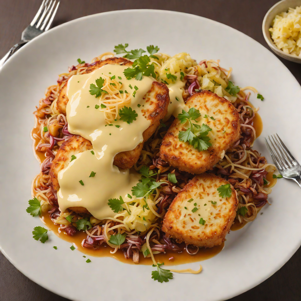 Dominican-Style Mangu with Sauteed Onions and Fried Cheese