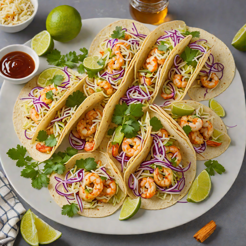 Honey-Lime Tequila Shrimp Tacos with Cabbage Slaw