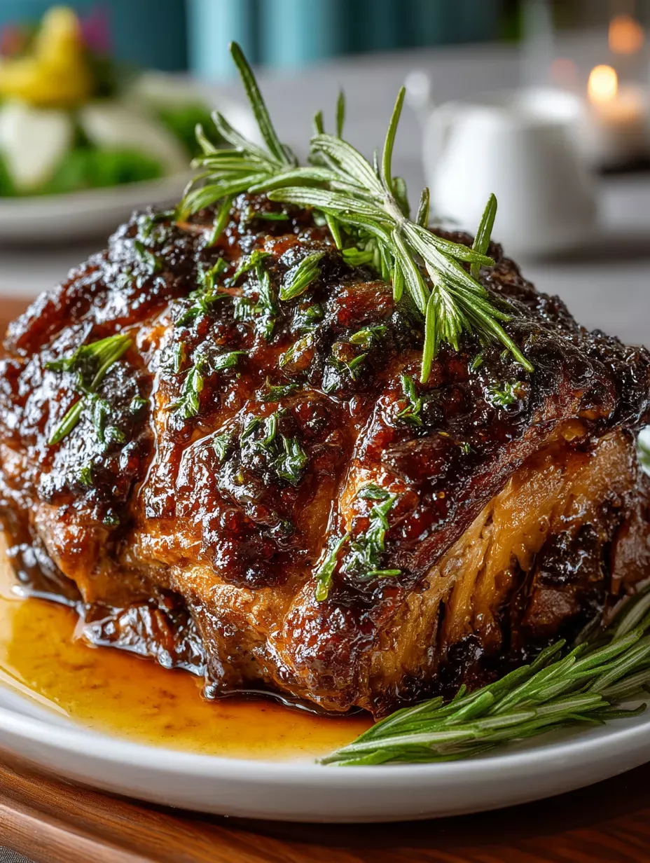 Slow-Roasted Lamb Shoulder with Rosemary and Davidson’s Plum Sauce