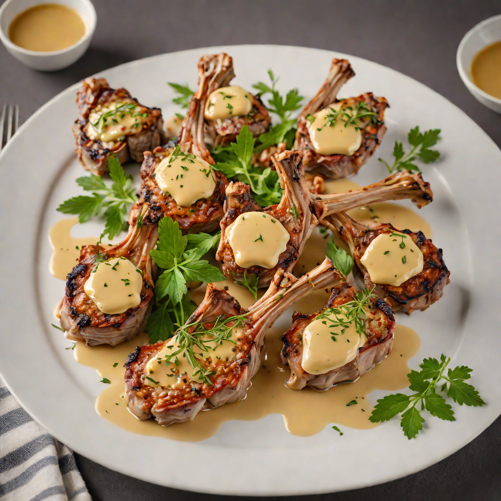 Herb-Roasted Lamb Chops with Garlic Dijon Sauce