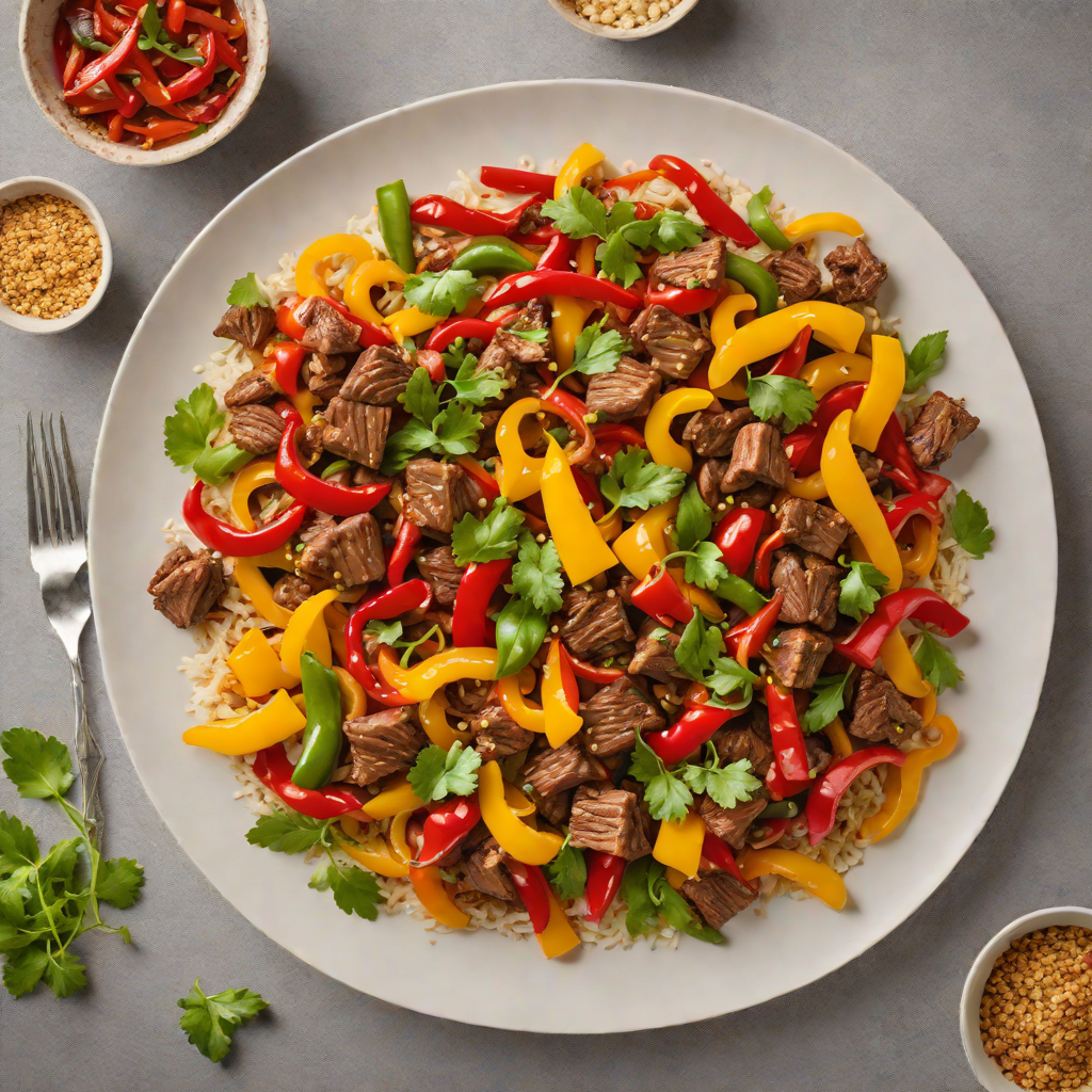 Tibs Stir-Fry with Berbere-Spiced Beef and Bell Peppers