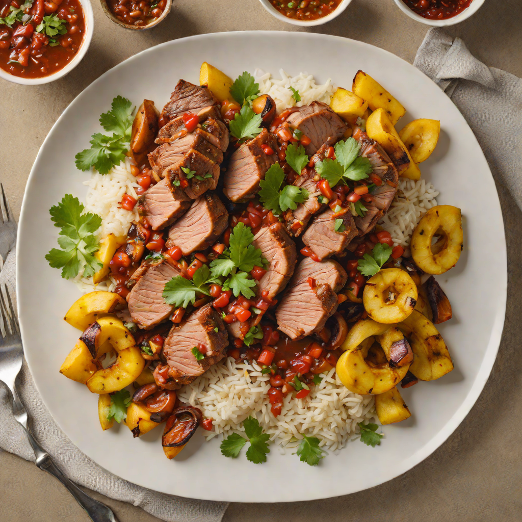 Dominican-Style Slow-Cooked Pork with Sofrito and Plantains