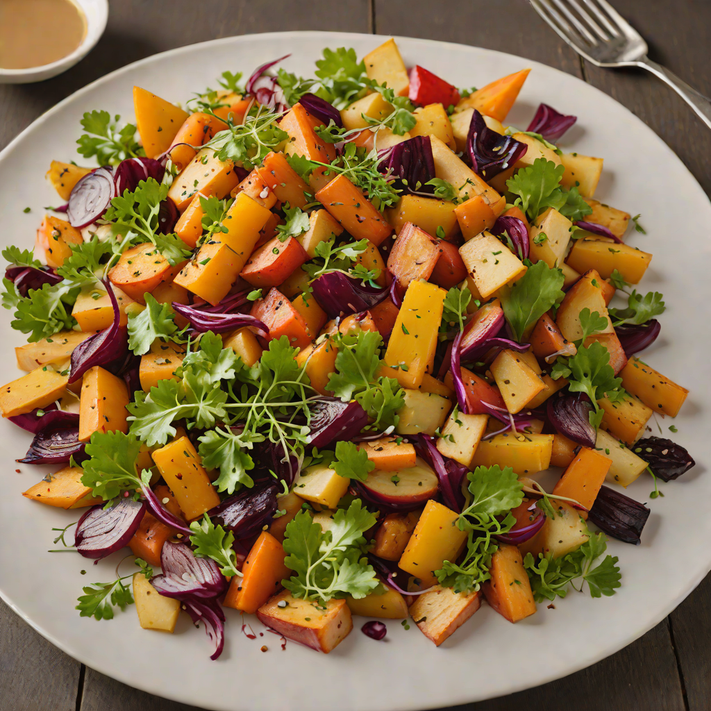 Maple-Glazed Roasted Root Vegetable Salad