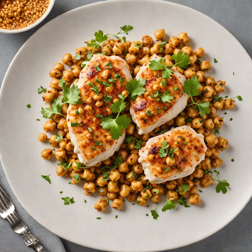 Pan-Seared Chicken with Moroccan-Spiced Chickpeas