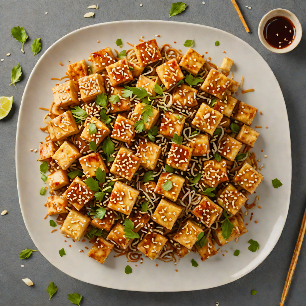Stir-Fried Tofu with Garlic Ginger and Sesame