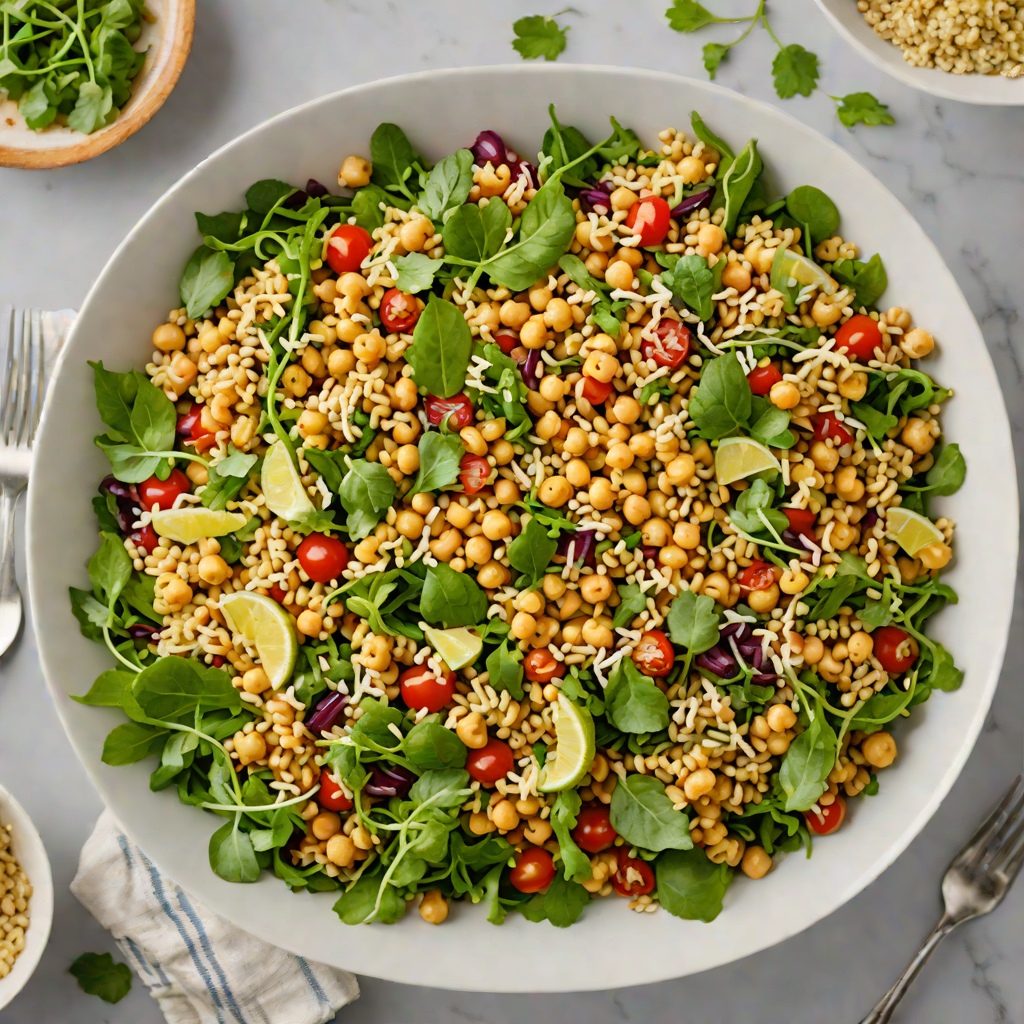Woven Chickpea and Quinoa Salad with Lemon-Tahini Dressing