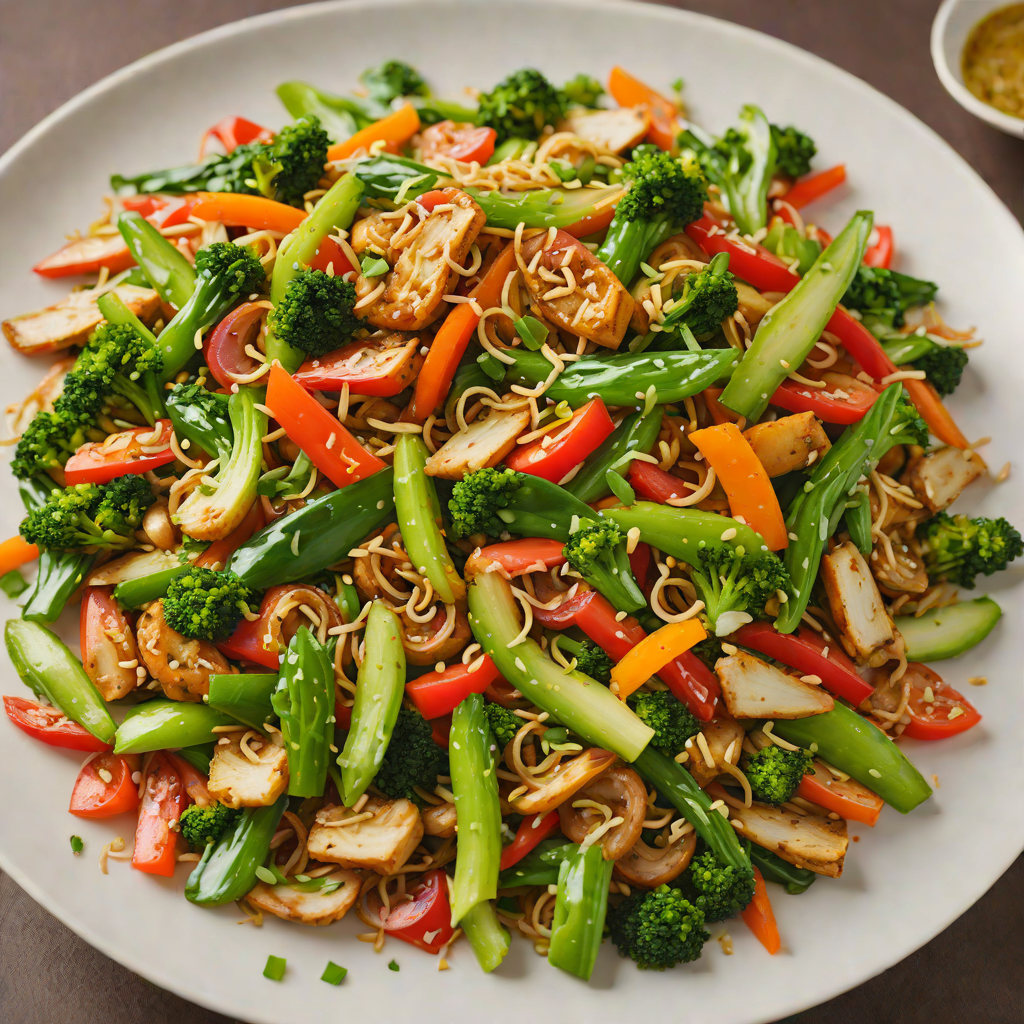 Crisp Vegetable Stir Fry with Garlic and Ginger