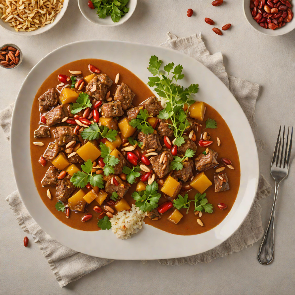 Lamb and Quandong Tagine with Toasted Almonds