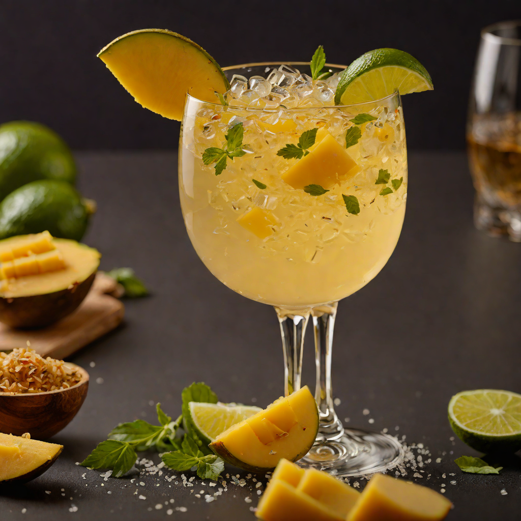 Mango Ginger Sparkler with Lime Zest