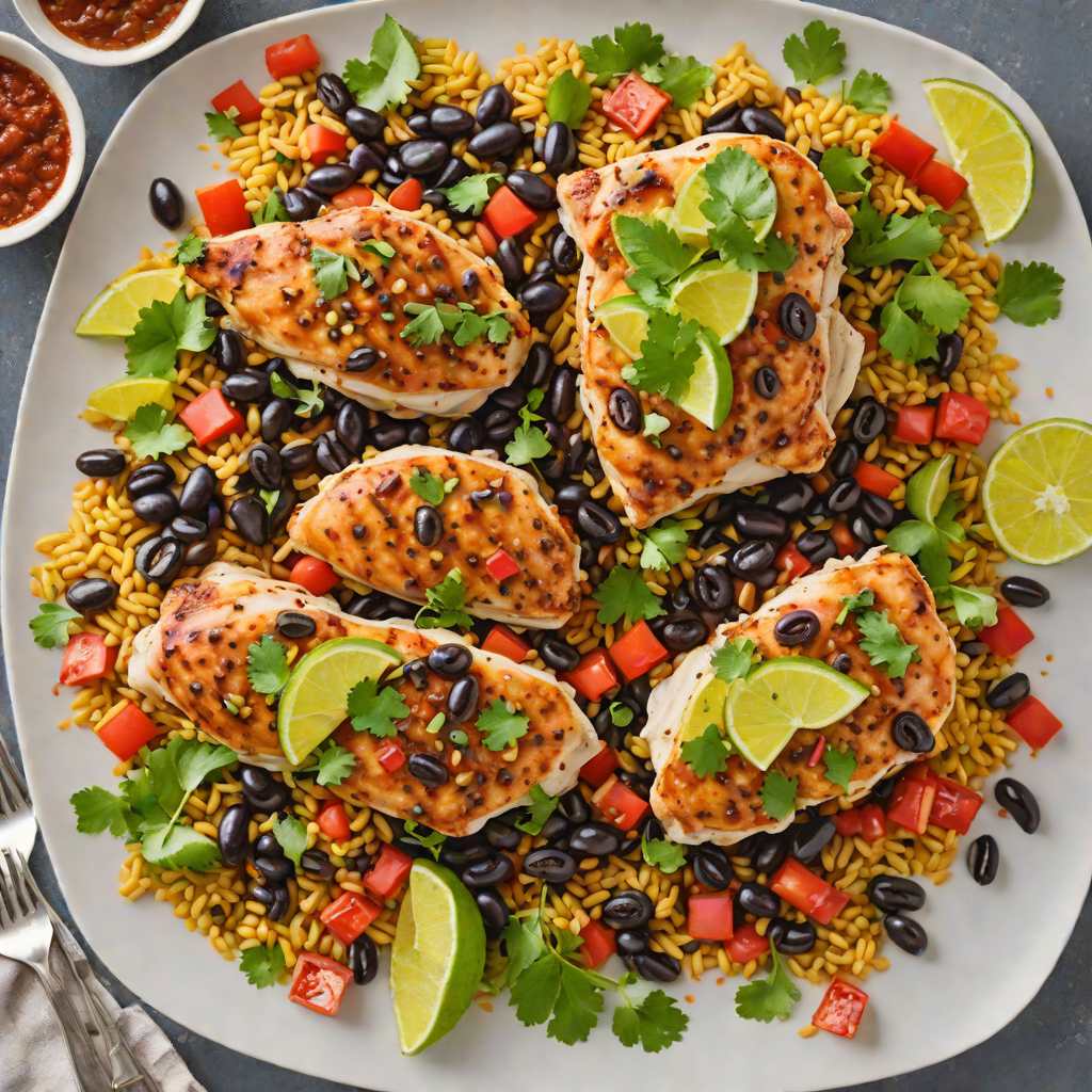 Sheet Pan Spicy Tex-Mex Chicken with Black Beans