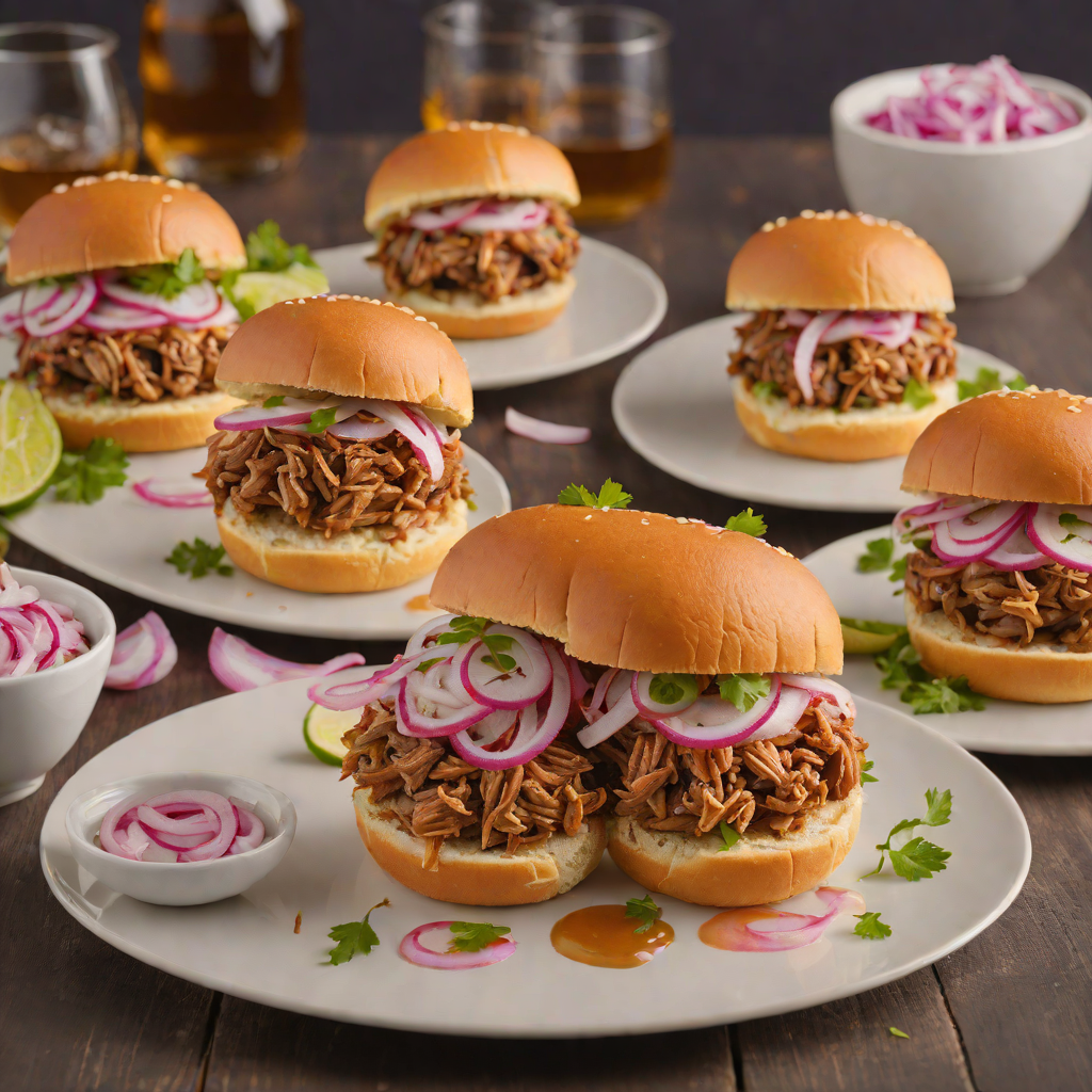 Whiskey-Glazed Pulled Pork Sliders with Pickled Onions