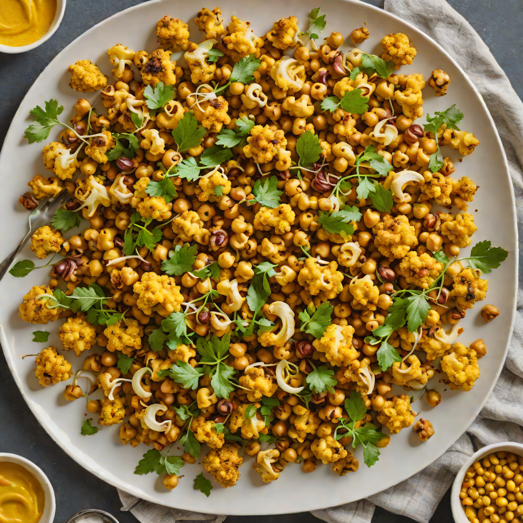 Sheet Pan Turmeric-Spiced Roasted Cauliflower and Chickpeas