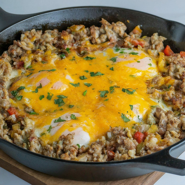 Sunshine Breakfast Skillet with Sausage & Eggs