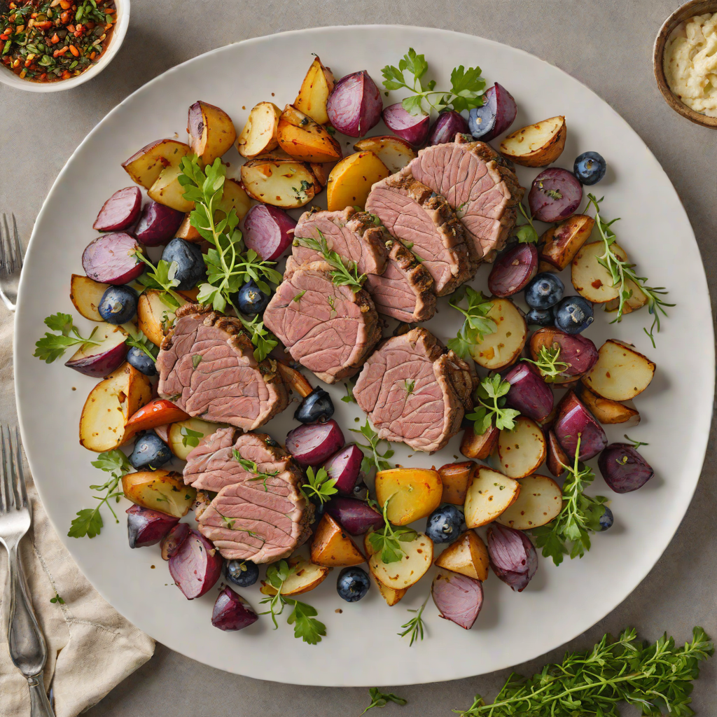 Sheet Pan Herb-Roasted Lamb with Potato Medley