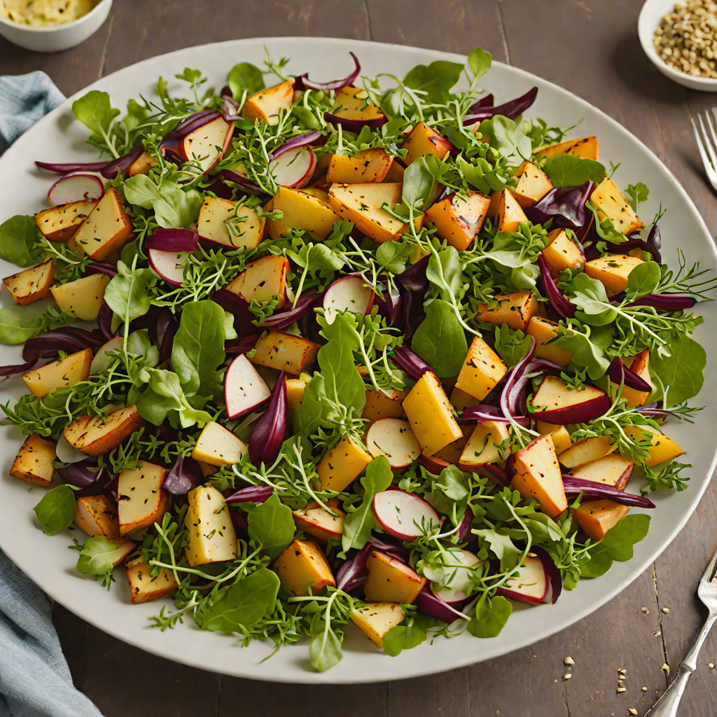 Northern-Style Roasted Root Vegetable Salad with Maple-Dijon Dressing